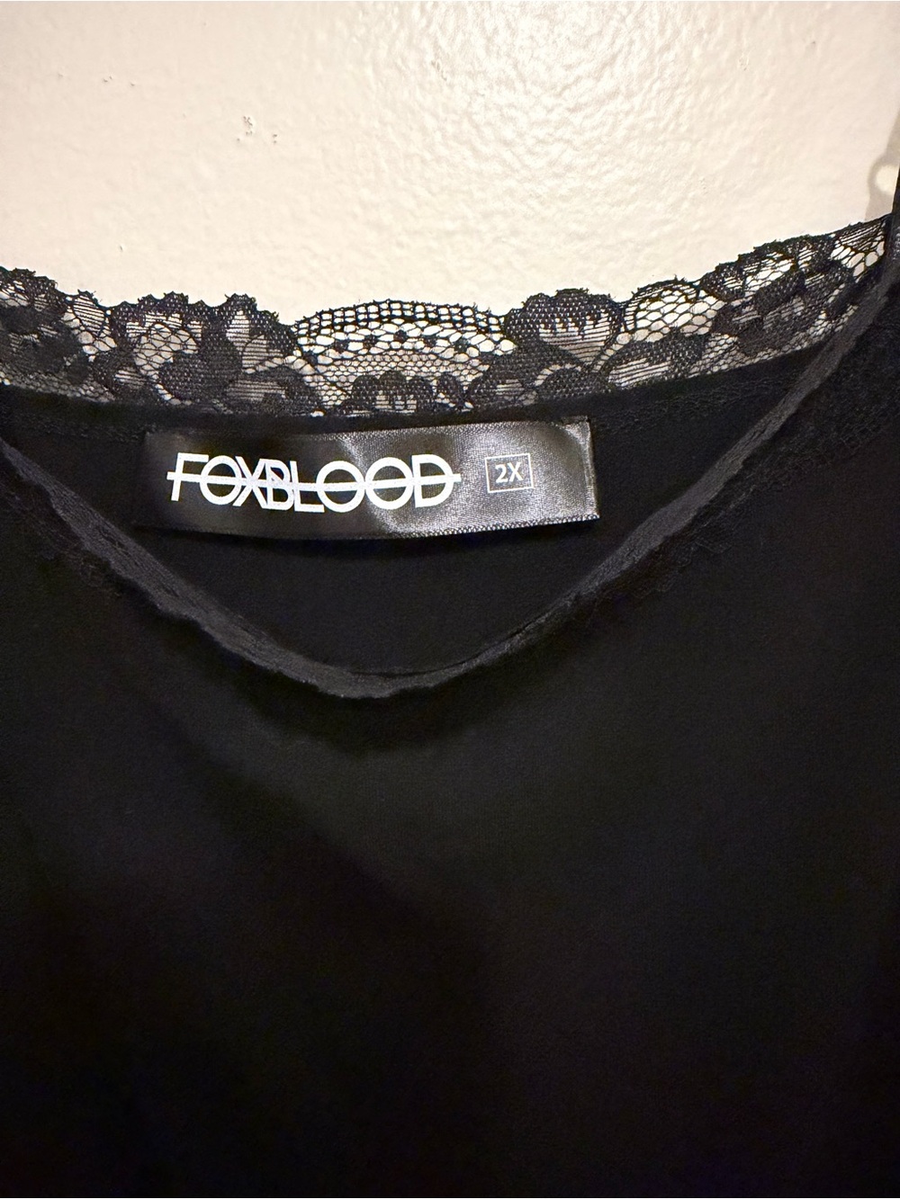 Foxblood Biker Cami Lace Bodysuit - Picture 3 of 3